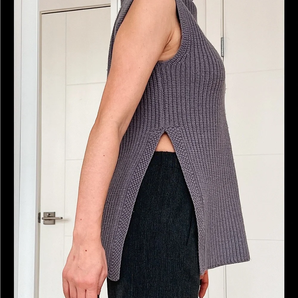Wilfred Taupe Sleeveless Turtleneck Sweater - Picture 8 of 8